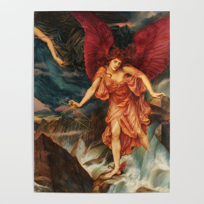 The Storm Spirits, 1900 by Evelyn De Morgan Poster