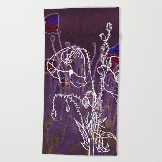 Popy variation 4th Beach Towel
