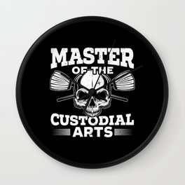 Master Of The Custodial Arts School Custodian Wall Clock