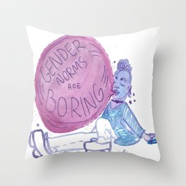 Gender Norms are Boring Throw Pillow