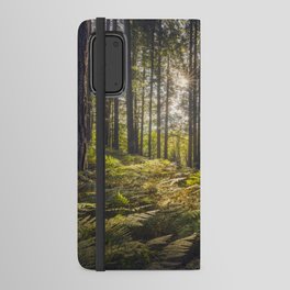 Acquerino forest. Douglas firs and ferns in the morning. Tuscany Android Wallet Case