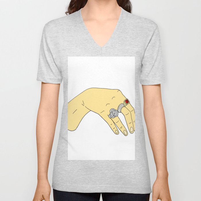 Harry Styles Hand Simple V Neck T Shirt