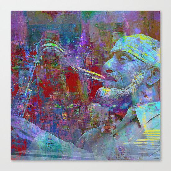 blues on the pavement Canvas Print