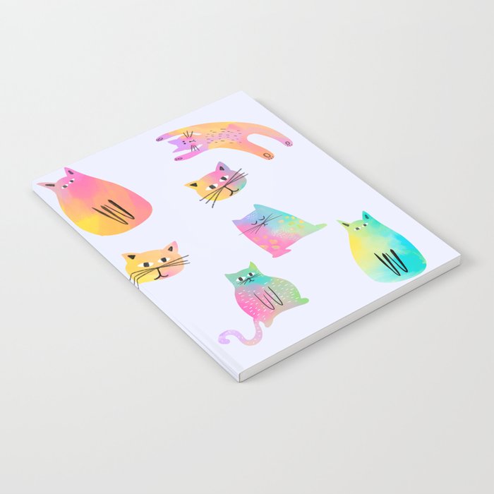 Rainbow Cats Pastel Notebook