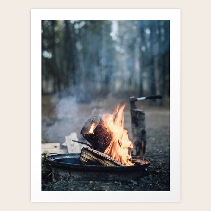 Camp Fire Art Print by lachlan steele | Society6