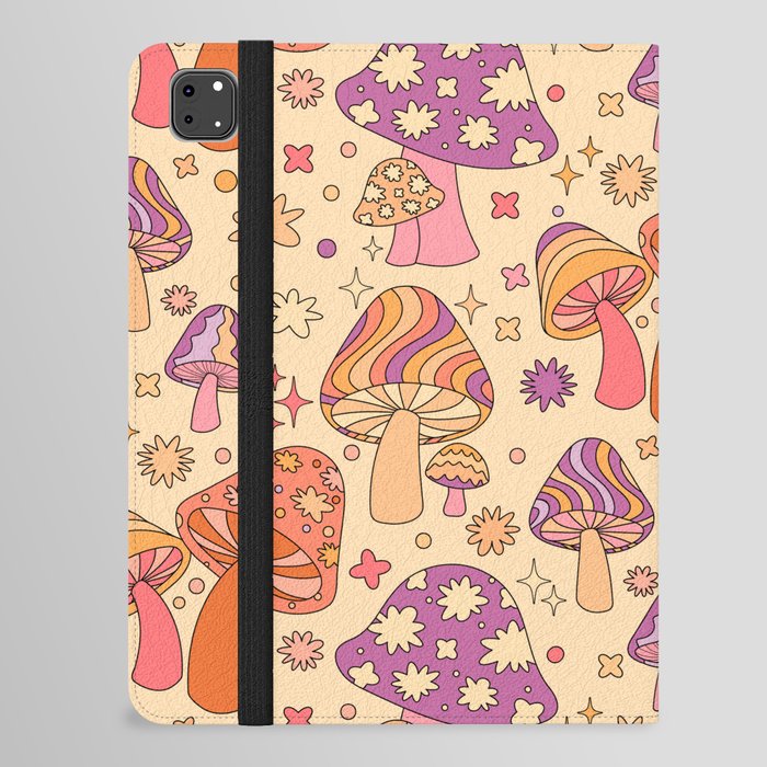 Purple & Orange Magic Mushrooms iPad Folio Case