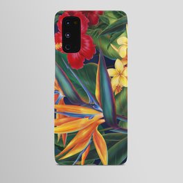 Tropical Paradise Hawaiian Floral Illustration Android Case