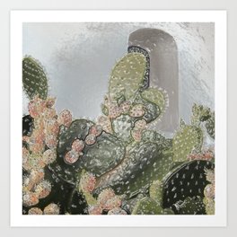 Plastic Wrap Cactus Art Print