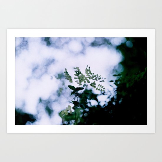 Green Bokeh Art Print