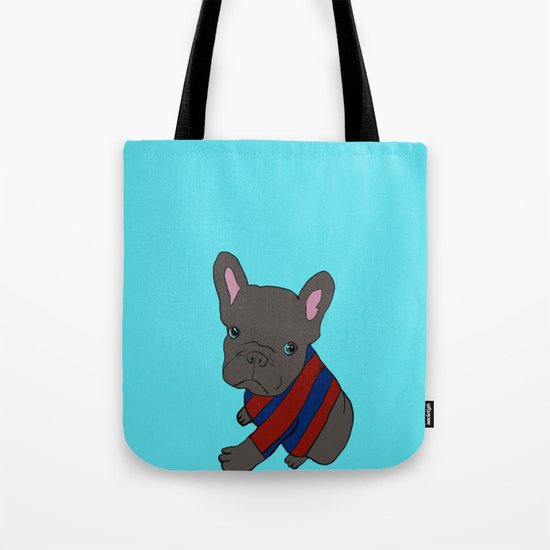 French Bull Dog Puppy in a Sweater Tote Bag