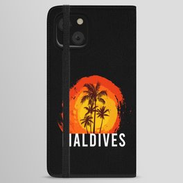 Maldives Palm Trees Maldives Vacation iPhone Wallet Case
