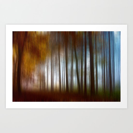 Abstract Autumn Forest Art Print