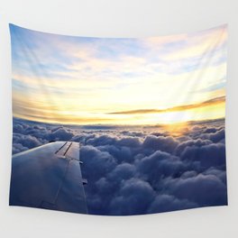Sunrise Above the Clouds Wall Tapestry