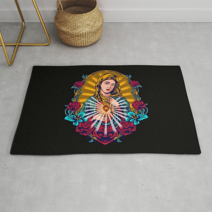 Our Lady Of Guadalupe Illustration Rug