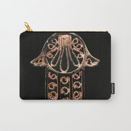 Golden Hamsa Hand On A Black Background #decor #society6 #buyart Carry-All Pouch