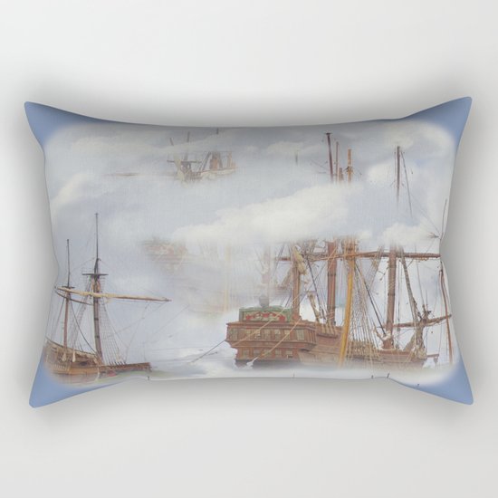 Cloudships Rectangular Pillow