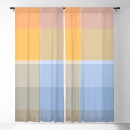 Amera - Geometric Modern Minimal Colorful Retro Summer Vibes Art Design Blackout Curtain