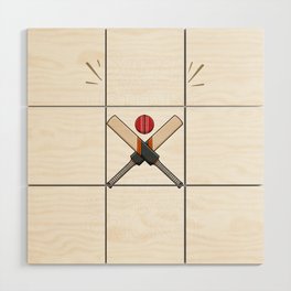 Cricket Game Player Ball Bat Coach Cricketer Wood Wall Art