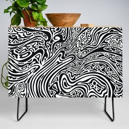 Psychedelic abstract art. Digital Illustration background. Credenza