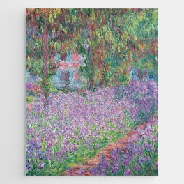Garden Lily, Monet, Purple, Art Print Jigsaw Puzzle