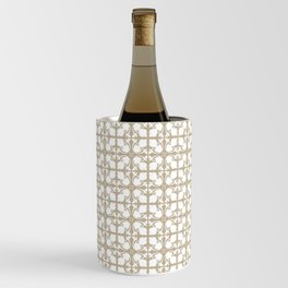 Beige and white damask pattern Wine Chiller