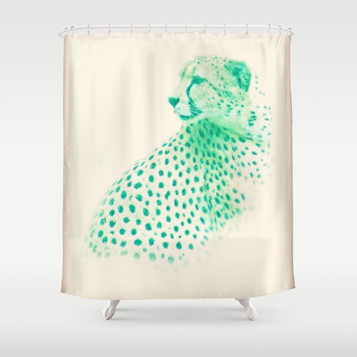 Blue Cheetah  Shower Curtain