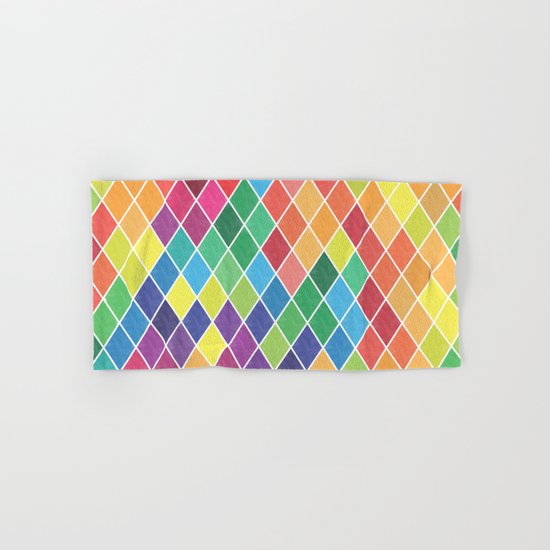 Watercolor Geometric Pattern II Hand & Bath Towel