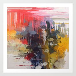 Colour bomb Abstract painting Art Print