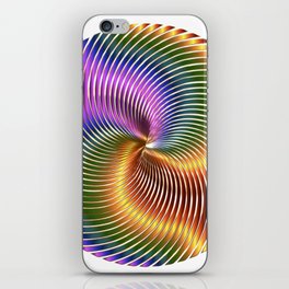 Chromatic Swirling Sphere. iPhone Skin