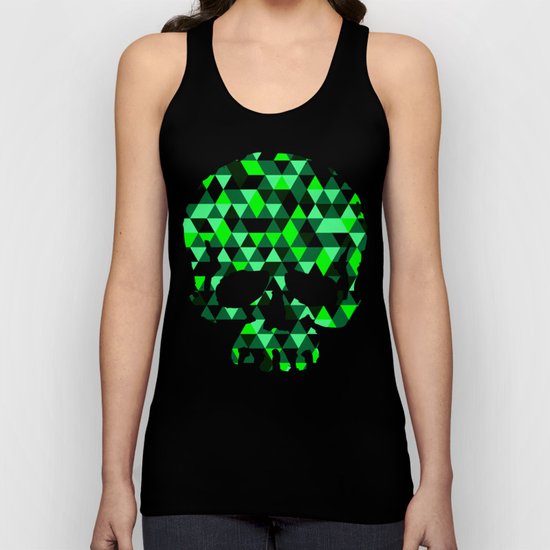 Triangle Camouflage Skull (WITHE) Unisex Tank Top