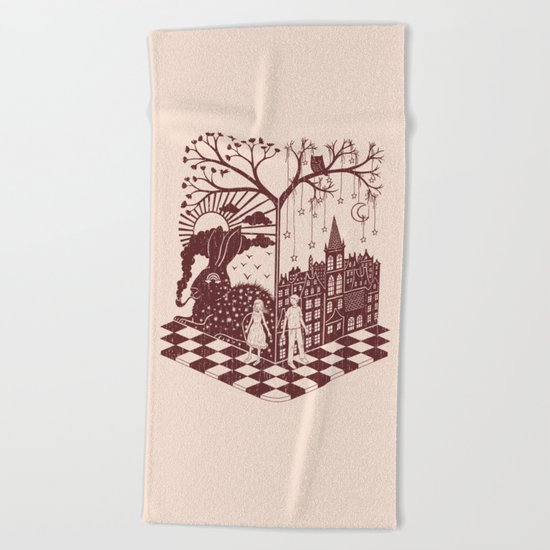 So close yet so far away Beach Towel