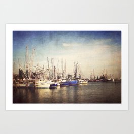 Gulf Coast Shrimp Boats Art Print