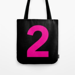 Number 2 (Magenta & Black) Tote Bag