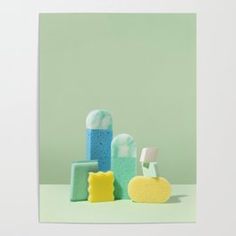 Green sponges nº 2 Poster