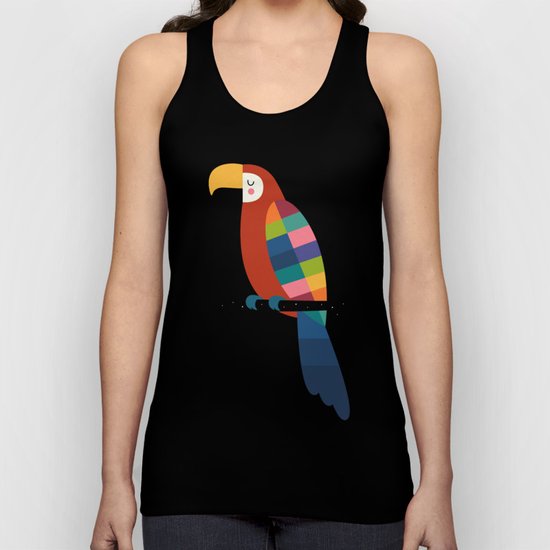 Rainbow Parrot Unisex Tank Top