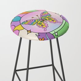 Butterfly Effect Vintage Style Poster Bar Stool