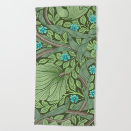 Forget-Me-Nots, Wallpaper by William Morris Beach Towel