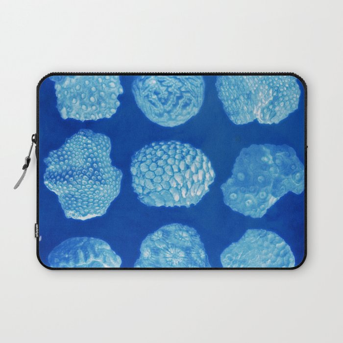 Fossil Corals Cyanotype Collection Laptop Sleeve