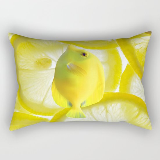 Lemon Fish Rectangular Pillow