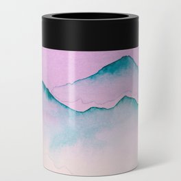 Blue Top Mountains In Pink Can Cooler