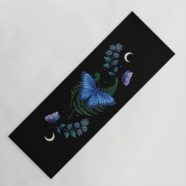 Blue Morpho Butterfly Yoga Mat