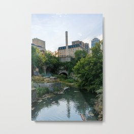 Minneapolis Under the Stone Arch Bridge | City and Architecture Photography Metal Print