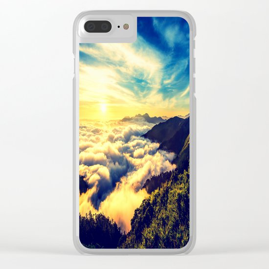 Mountains. Clear iPhone Case