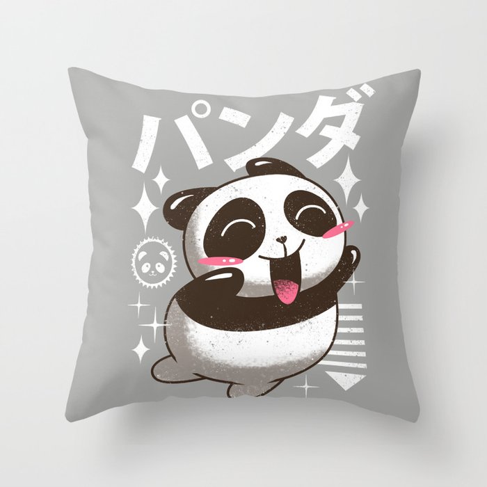 Kawaii Panda Throw Pillow