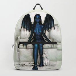 Blending in Backpack | Girl, Psychedelic, Black And White, Surrealism, Nudeart, Gothic, Acrylic, Blackandwhite, Abstract, Portrait 