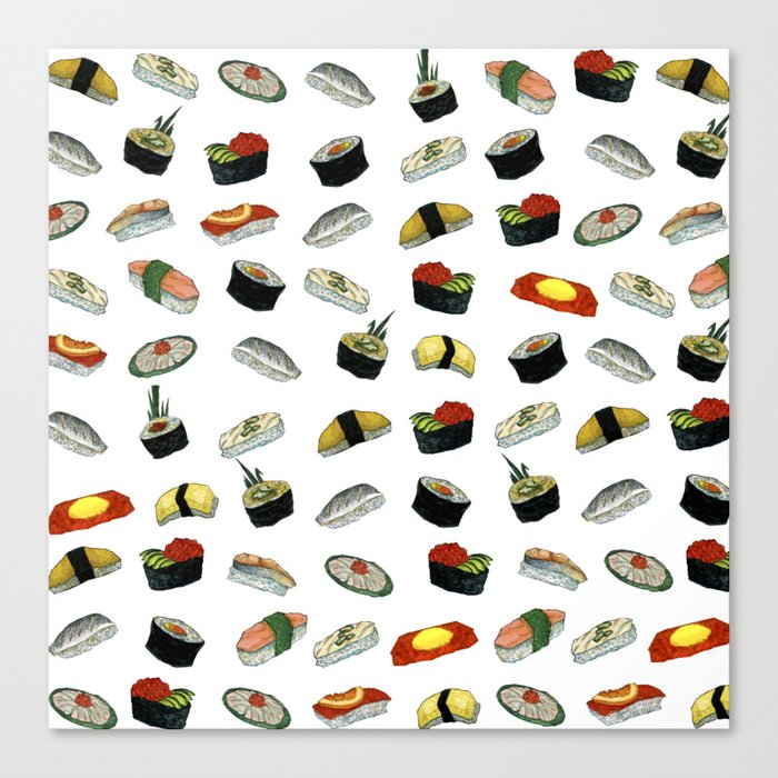 Sushi Ala Carte Sushi Arakaruto Canvas Print By Imaginarius Society6