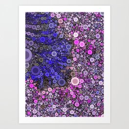 Fancy Pink Purple Dot Art Design Art Print