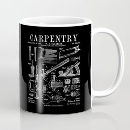 Carpentry Carpenter Tools Handyman Vintage Patent Print Mug