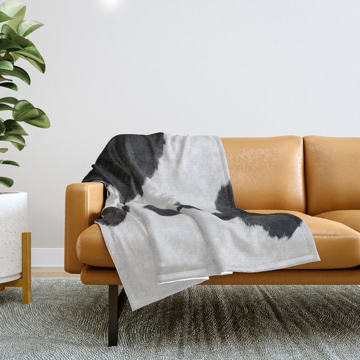 Cowhide animal fashion print Throw Blanket