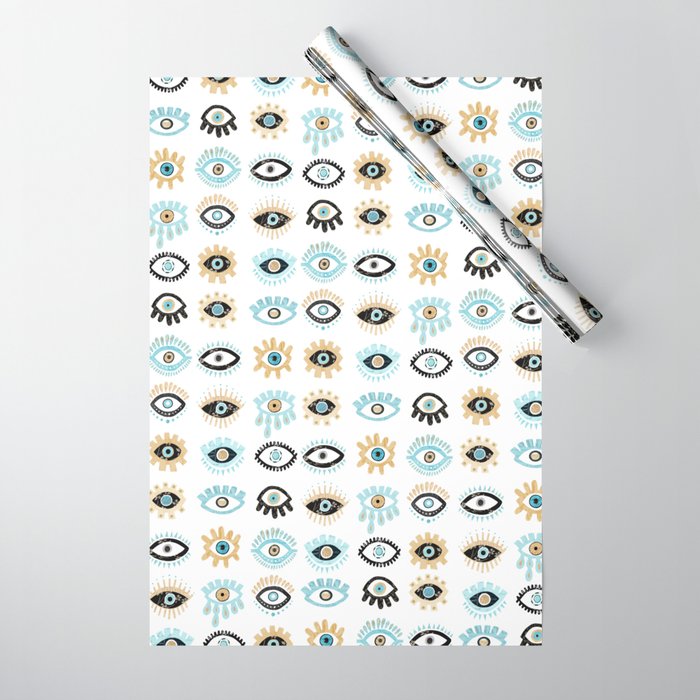 Evil Eye Illustration Wrapping Paper